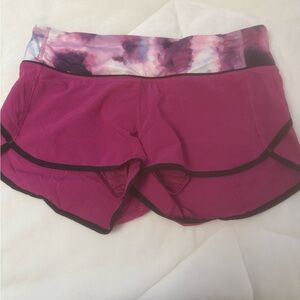 lululemon athletica Pink and Multicolor Women Shorts